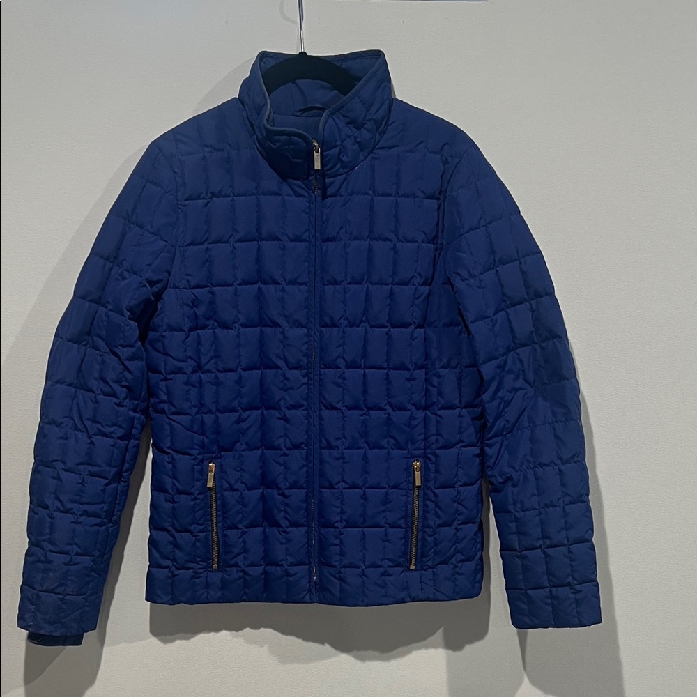 J.Crew Cobalt Blue Quilted Puffer Jacket Size Small Excellent Condition